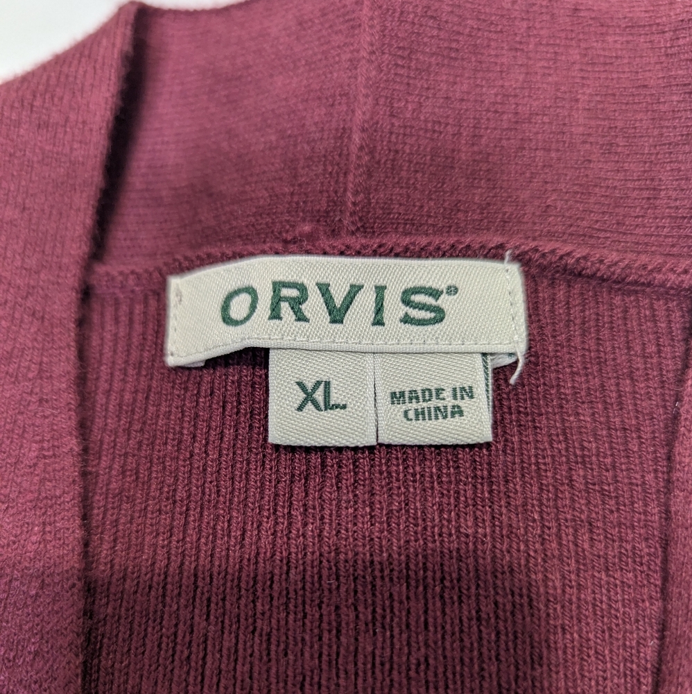 Beautiful Orvis 'Any Wear' Merino Wool Blend Long Tunic Cardigan - Picture 7 of 12